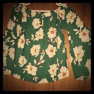 Floral off the shoulder top